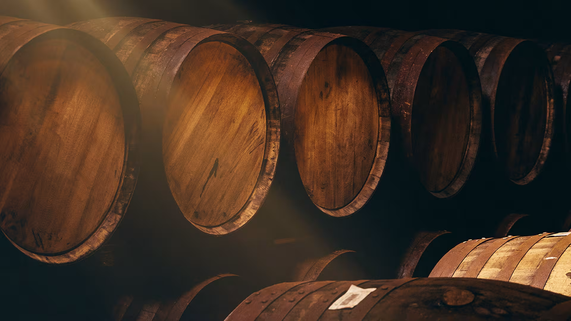Rows of Sherry Seasoned Casks