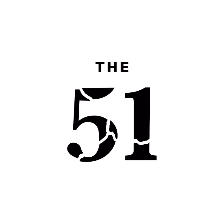 The 51 logo in black with kintsugi effect
