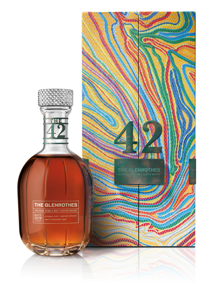 The 42 bottle and brightly coloured box
