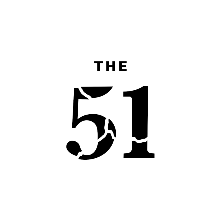 The 51 logo in black with kintsugi effect